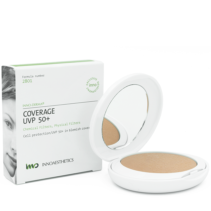 INNO-DERMA Coverage UVP 50+ Солнцезащитный крем пудра UVP 50+ 14г